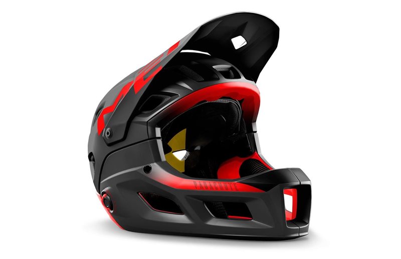 Full Face kypärä MET Parachute Gloss Black/Red