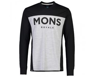 Mons Royal Pyöräilypaita Wool Mens Redwood Enduro Vls Black/Greymarl