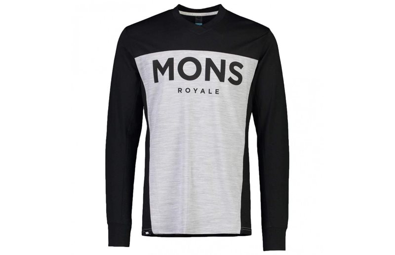 Mons Royal Sykkeltrøye Wool Mens Redwood Enduro Vls Black/Greymarl