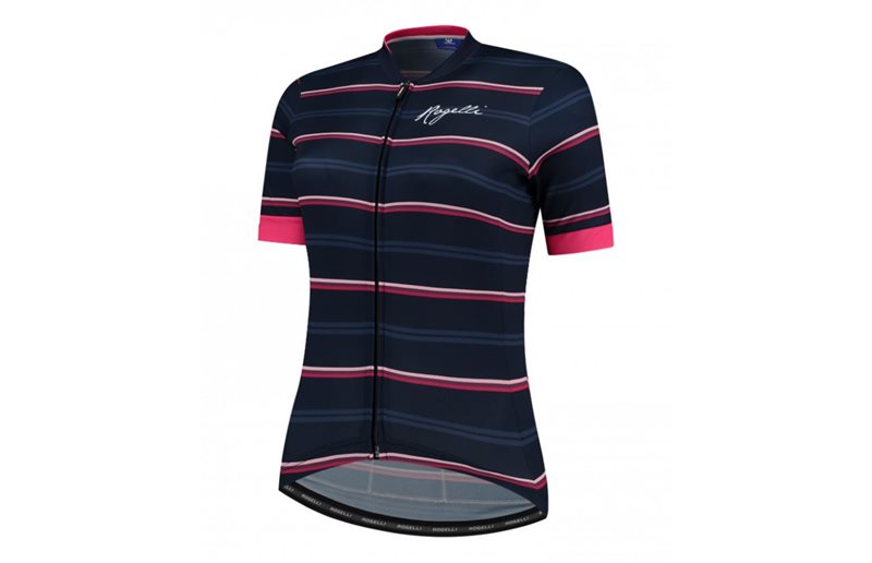 Rogelli Cykeltröja Stripe SS W Blue Pink