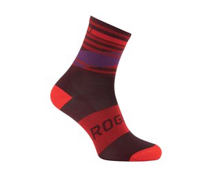 Rogelli Cykelstrumpor Stripe Socks Bordeaux/Red