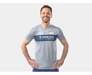 100% Trek Factory Racing Tech Tee Grey/Dark Blue