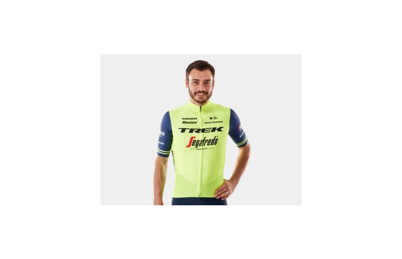 Santini Team Trek-Segafredo miesten replika Radioactive Yellow/Dark Blue