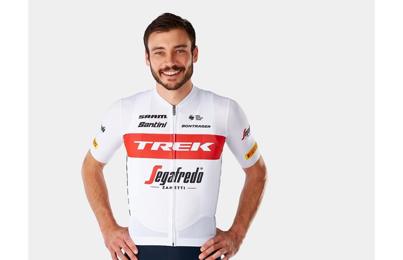 Santini Trek-Segafredo Miesten Tiimipaita Valkoinen/Punainen