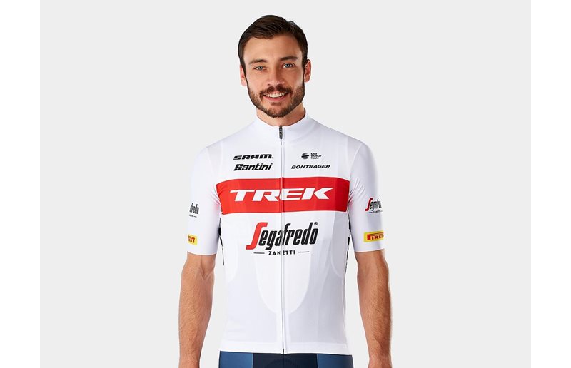 Santini Pyöräilypaita Trek-Segafredo Team Replica Valkoinen/Punainen