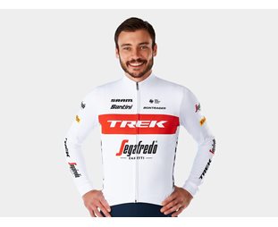 Santini Trek-Segafredo Miesten Tiimipaita Replica Valkoinen/Punainen