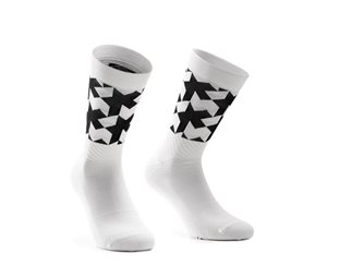 Assos Pyöräilysukat Monograms Evo Holy White