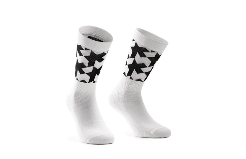 Assos Pyöräilysukat Monograms Evo Holy White