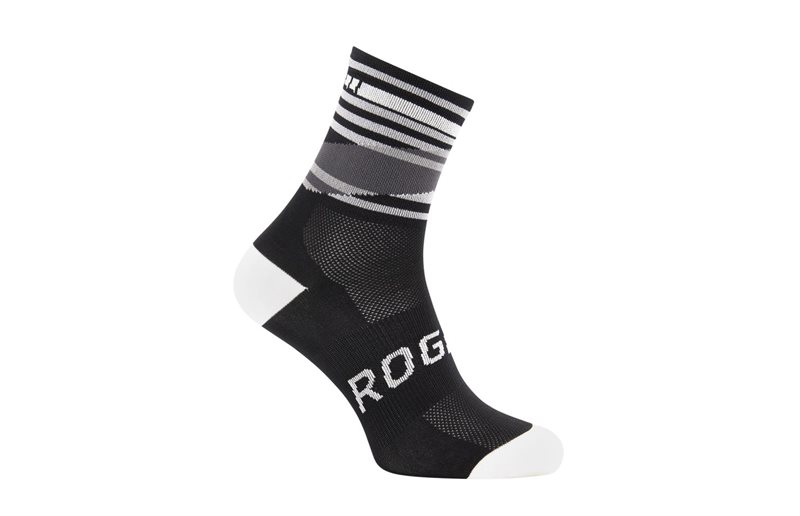 Rogelli Sykkelstrømper Stripe Socks Black/White