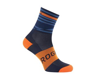 Rogelli Sykkelstrømper Stripe Socks Blå/Oransje