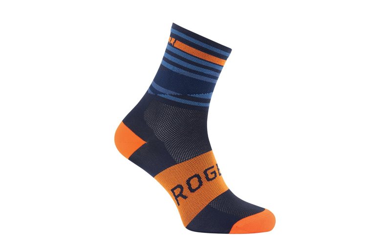 Rogelli Cykelstrumpor Stripe Socks Blue/Orange