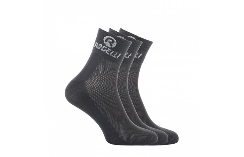 Rogelli Pyöräilysukat Promo 3-pack Musta