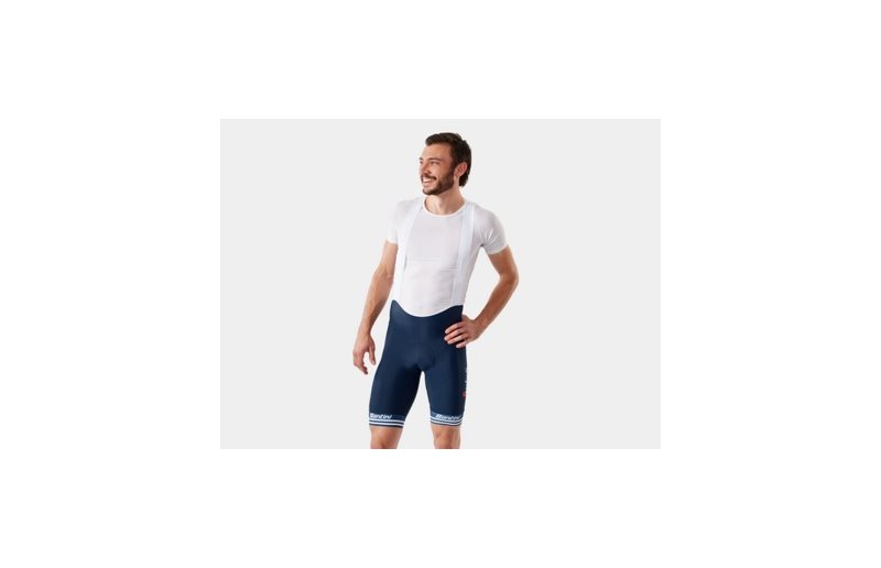 Santini Trek-Segafredo Team Miesten Bib-shorts Tummansininen