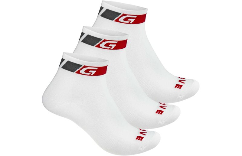 GripGrab Classic Low Cut Kesäpyöräilysukat 3-Pack White