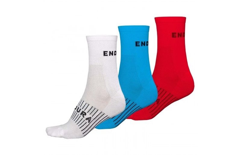 Endura Pyöräilysukat Coolmax Race (3-pack) Valkoinen