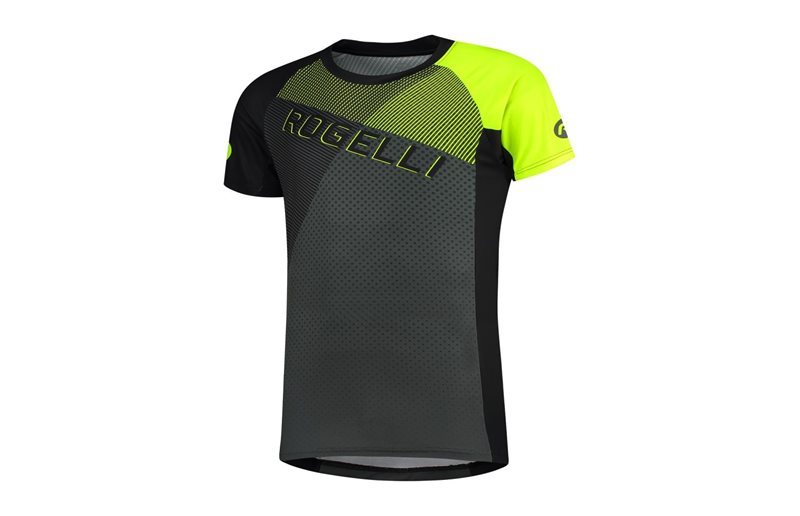 Rogelli MTB Pyöräilypaita SS Adventure 2.0 Musta/Harmaa/Fluori
