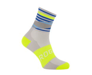 Rogelli Pyöräilystrumpor Stripe Socks Grey/Fluor