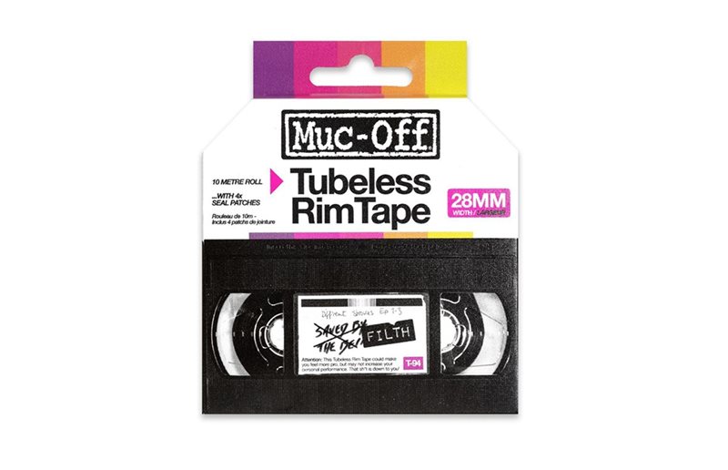 Tubeless vanneteippi Muc-Off Tubeless Rim Tape 17mm 10m sis.4kpl paikkauslappua