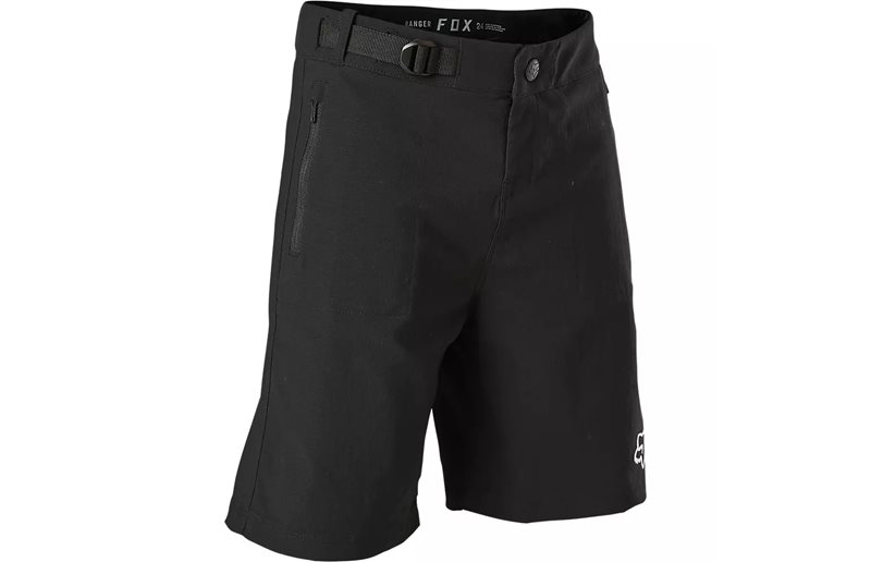 Fox Lasten pyöräilyhousut Ranger Short W/Liner Musta
