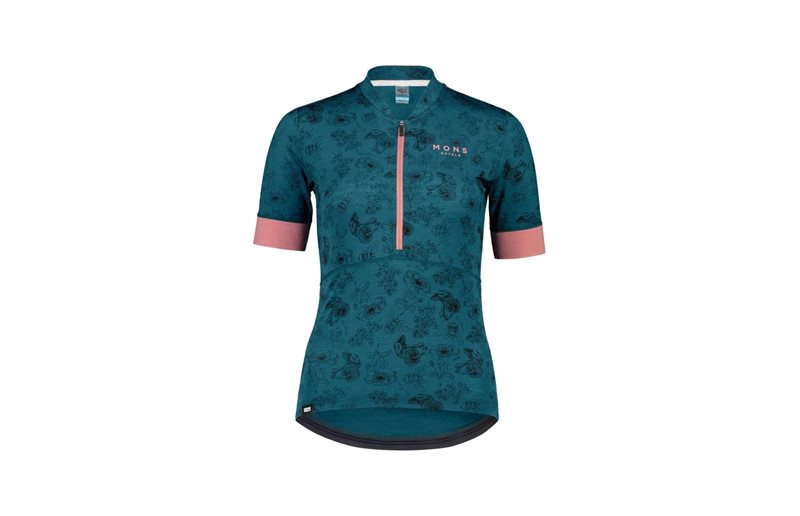 Mons Royale Naisten pyöräilypaita Cadence Half Zip W Forest Alchemy
