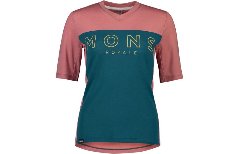 Mons Royale Naisten pyöräilypaita Redwood Enduro Vt W Deepteal/Pinkclay