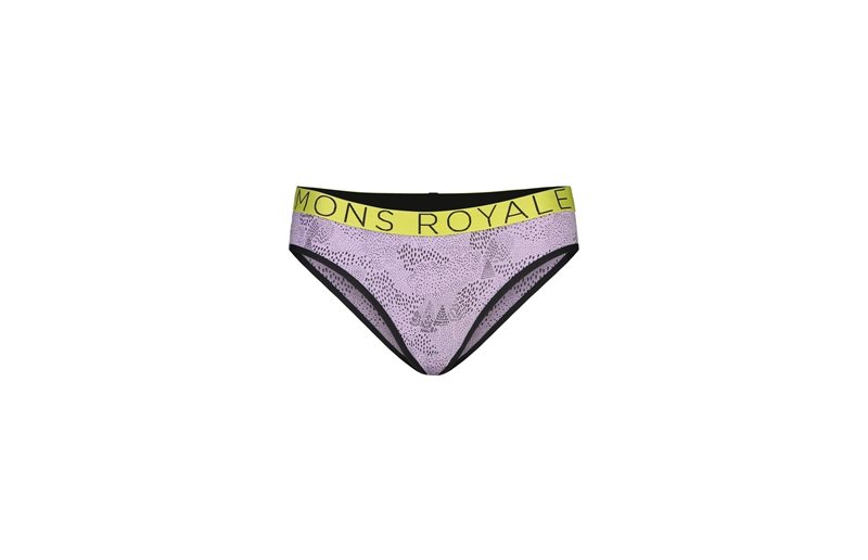Mons Royale Naisten alushousut Wool Womens Folo Brief Lilac Micro