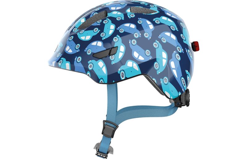 Lasten pyöräilykypärä ABUS Smiley 3.0 Led Blue Car