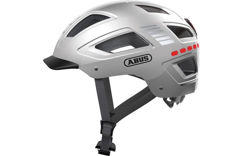 Pyöräilykypärä ABUS Hyban 2.0 Led Signaali Hopea