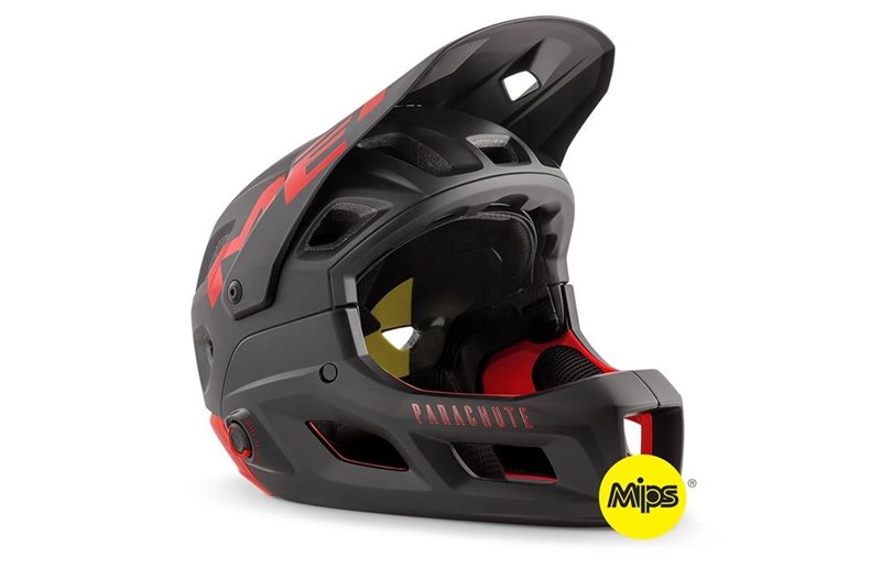 Full Face kypärä MET Parachute Black/Red