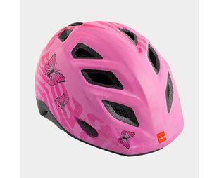 Met Cykelhjälm Elfo, Grönt Spänne Pink Butterflies/Glossy