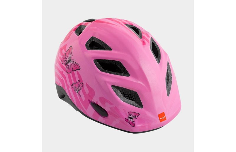 Met Cykelhjälm Genio Grönt Spänne Pink Butterflies/Glossy