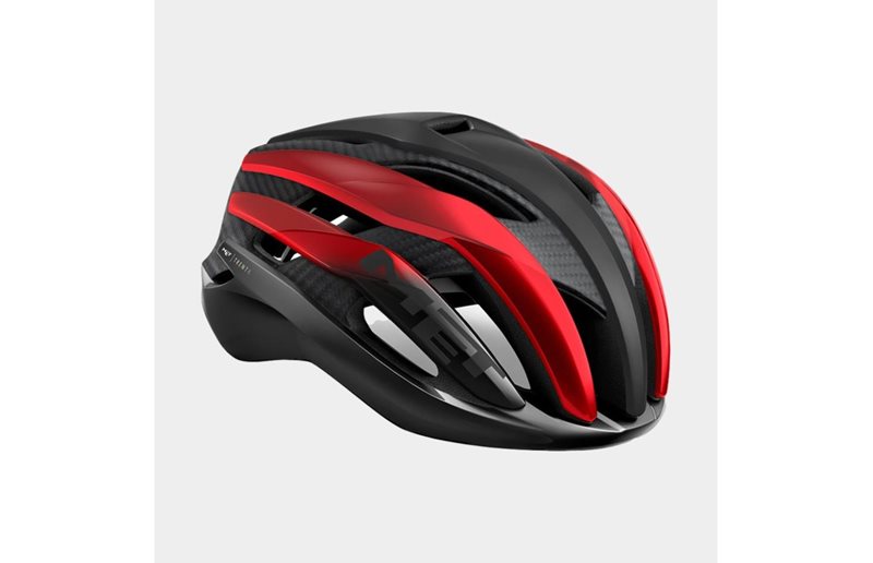 Met Cykelhjelm Racer Trenta 3K Carbon Black Red Metallic/Matt Glossy