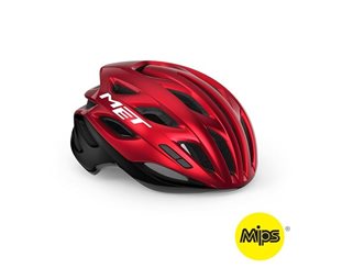 Maantiekypärä MET Road Estro Mips Punainen Musta/Kiiltävä
