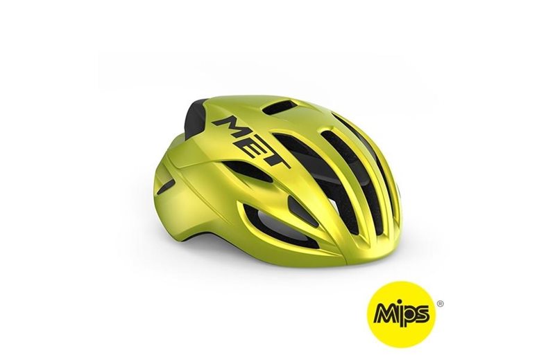 Maantiekypärä MET Road Rivale Mips Lime Yellow/Glossy