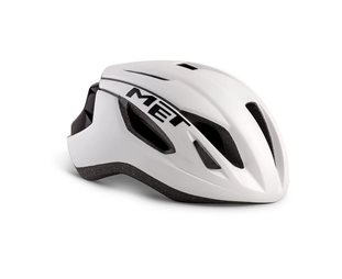 Met Sykkelhjelm Racer Road Strale White Black/Matt Glossy