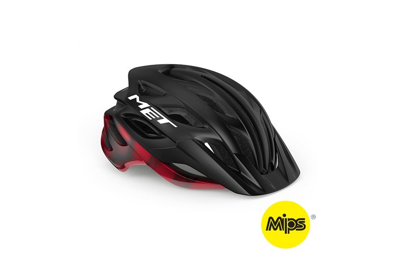 Met Sykkelhjelm MTB Veleno Mips Black Red/Matt Glossy