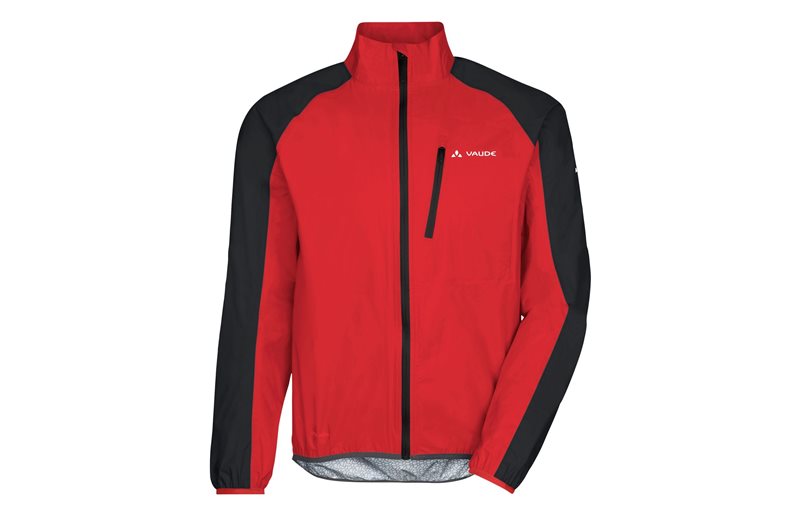 Vaude Cykeljakke Regndråbe III Herre Baltic/Mars Red