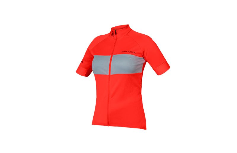 Endura Pyöräilypaita Naisten FS260-Pro S/S Jersey Berry Hivizcoral