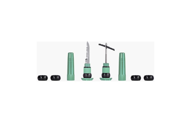 Tubeless paikkaussarja Muc-Off Stealth Tubeless Puncture Plug Turkoosi - Sisäänrakennettu tangon päätytulppaan