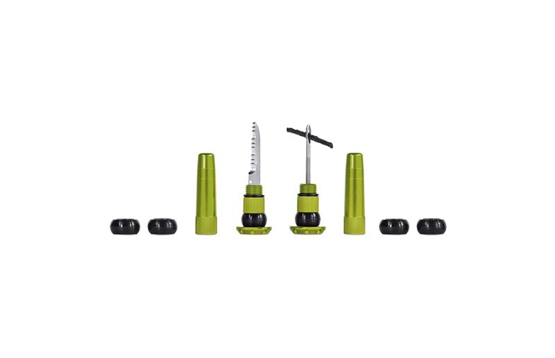 Tubeless paikkaussarja Muc-Off Stealth Tubeless Puncture Plug Vihreä - Sisäänrakennettu tangon päätytulppaan
