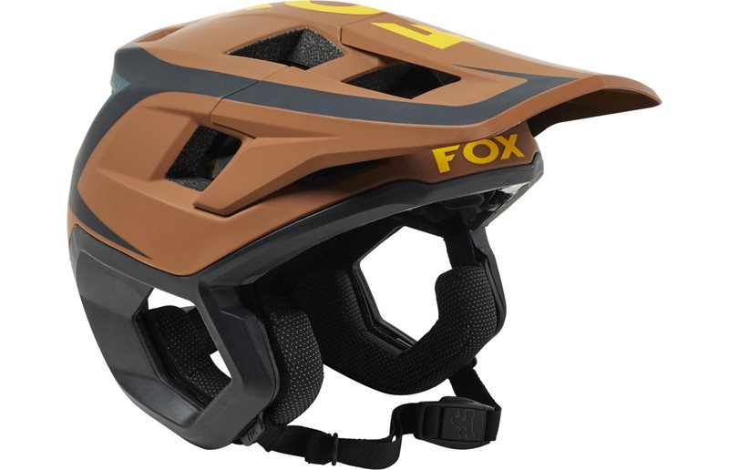 Enduro-kypärä Fox Dropframe Pro Helmet Dvide Brown